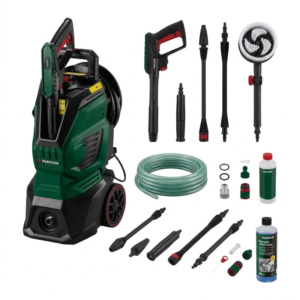 Parkside PHD 170 D2 High-Pressure Washer: Powerful Aluminum Pump, Auto Start/Stop - Gomix Brands Outlet